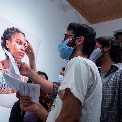 Baker College senior Magdah Omer debuted their first solo art exhibition Oct. 15 at Sleepy Cyborg, the student art gallery formerly known as Matchbox